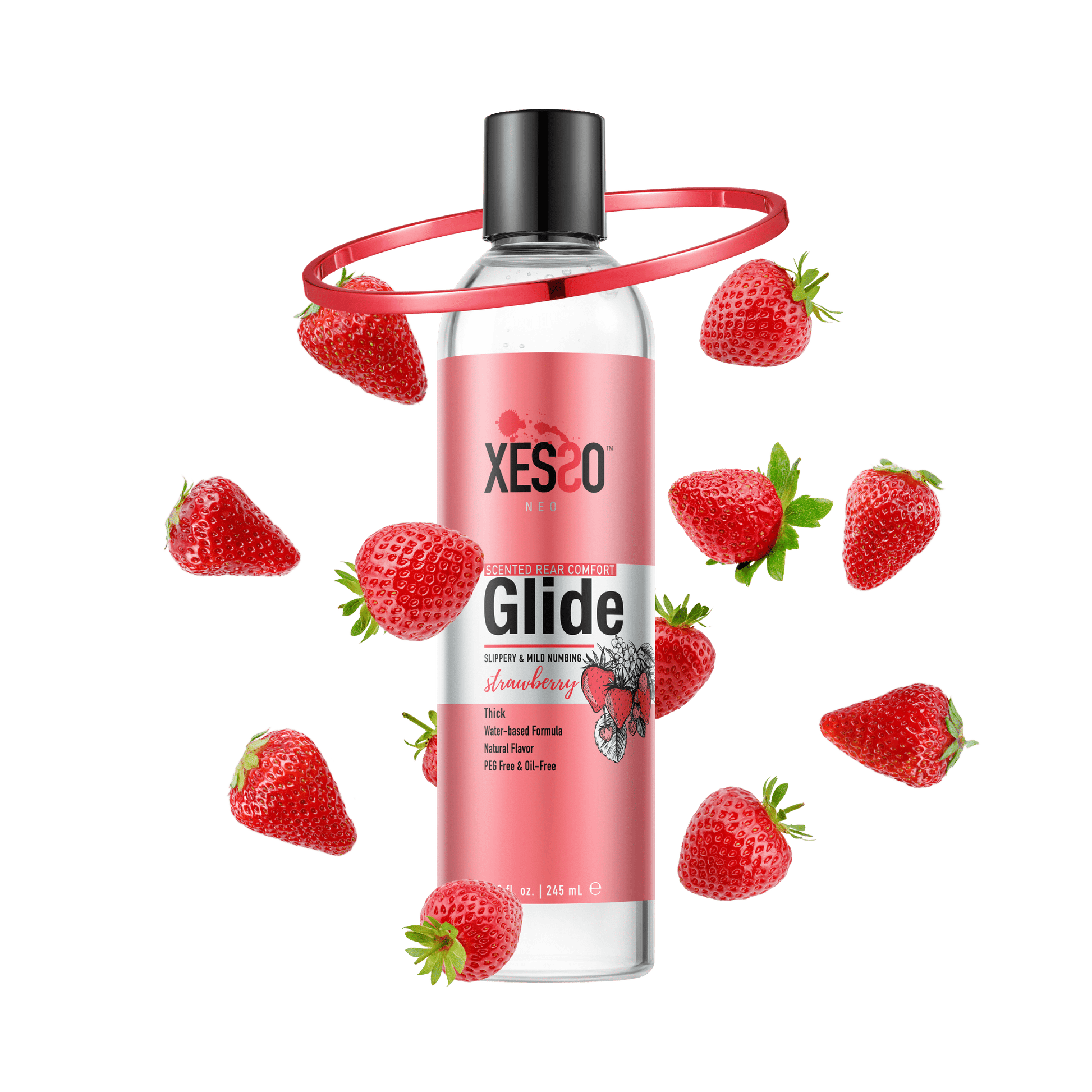 XESSO Lube & More 8.3 fl. oz. XESSO Scented Rear Comfort Glide 4% Lidocaine, Fresh Strawberry