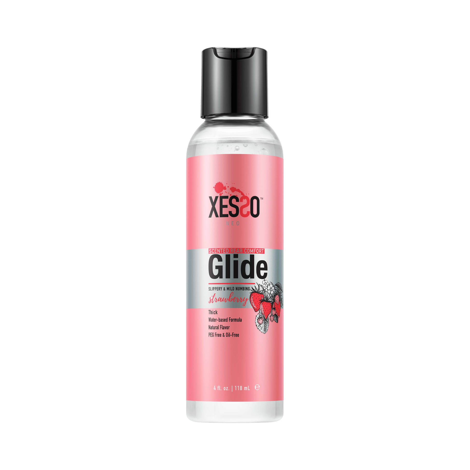 XESSO Lube & More Waterbased Lube 4 fl. oz. XESSO Scented Rear Comfort Glide 4% Lidocaine, Fresh Strawberry