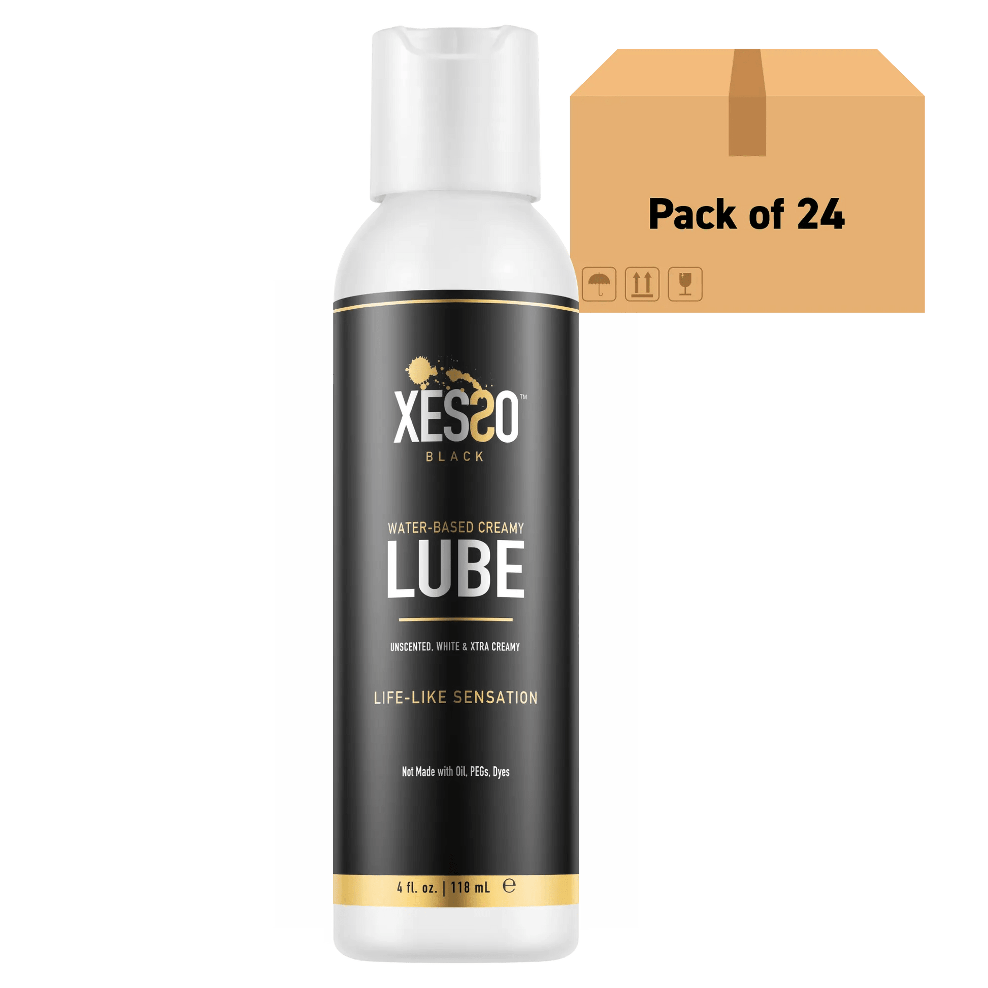 XESSO Lube & More Waterbased Lube XESSO Water Based Creamy Lube, 4 fl. oz., Pack of 24, Totaling 96 fl. oz. Case-pack